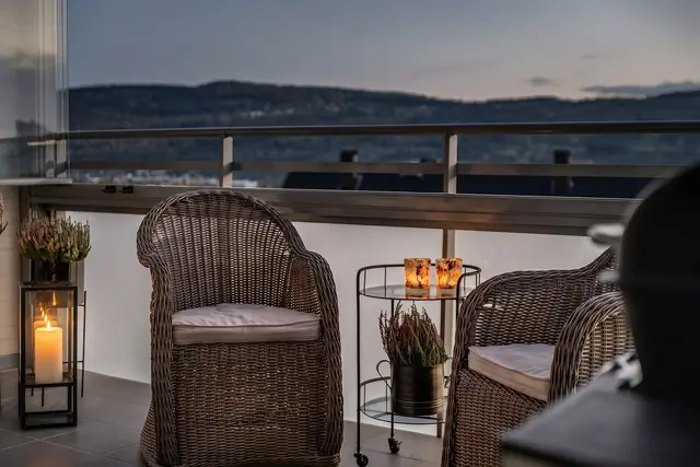 Kveldskos på terrassen
