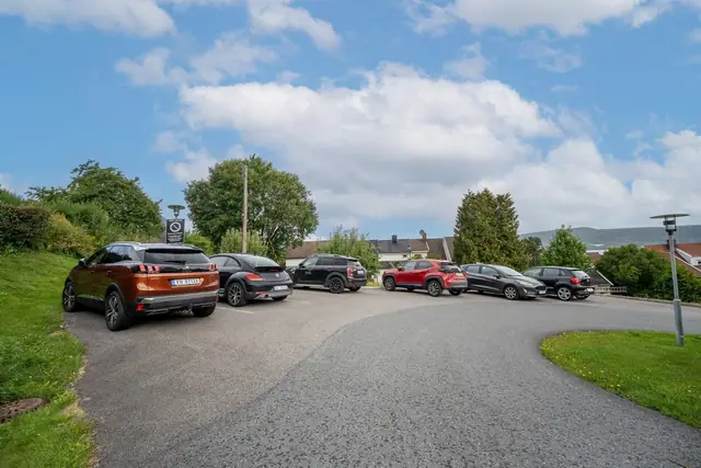 Praktisk gjesteparkering for besøkende, med enkel adkomst til boligen.