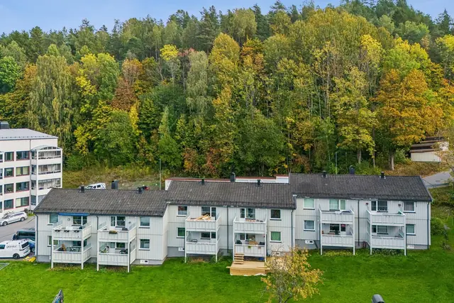 Grønne og rolige omgivelser like ved boligen!